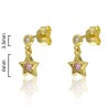 PENDIENTES LARGOS "SHAPE PENDANTS" CIRCONITA ESTRELLA 3'5mm 7mm