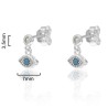 PENDIENTES LARGOS "SHAPE PENDANTS" CIRCONITA OJO 3'5mm 7mm