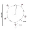 PULSERA "SHAPE PENDANTS" CHATONES Y COLGANTES ESTRELLA 16cm + 3cm