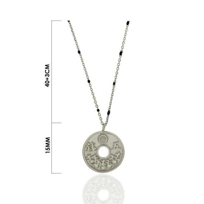 CADENA FORZADA CON ESMALTE + MONEDA Ø15mm 2