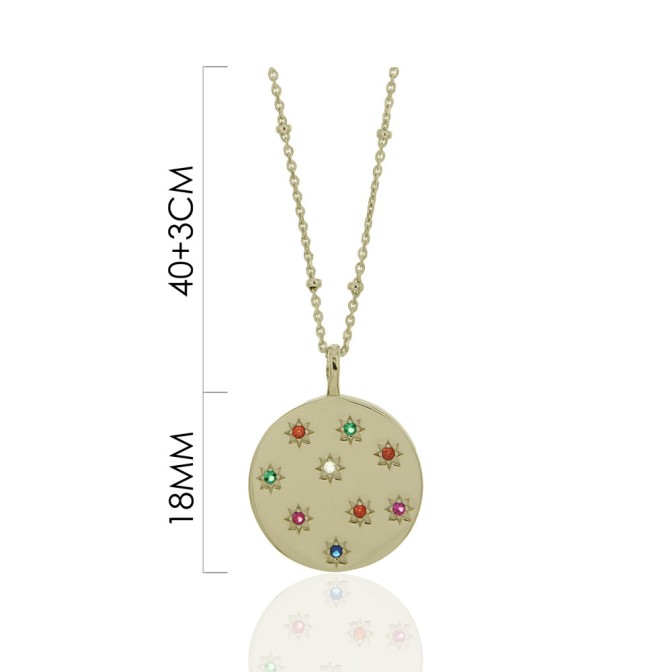 GARGANTILLA CÍRCULO RELIEVE + CIRCONITAS COLORES