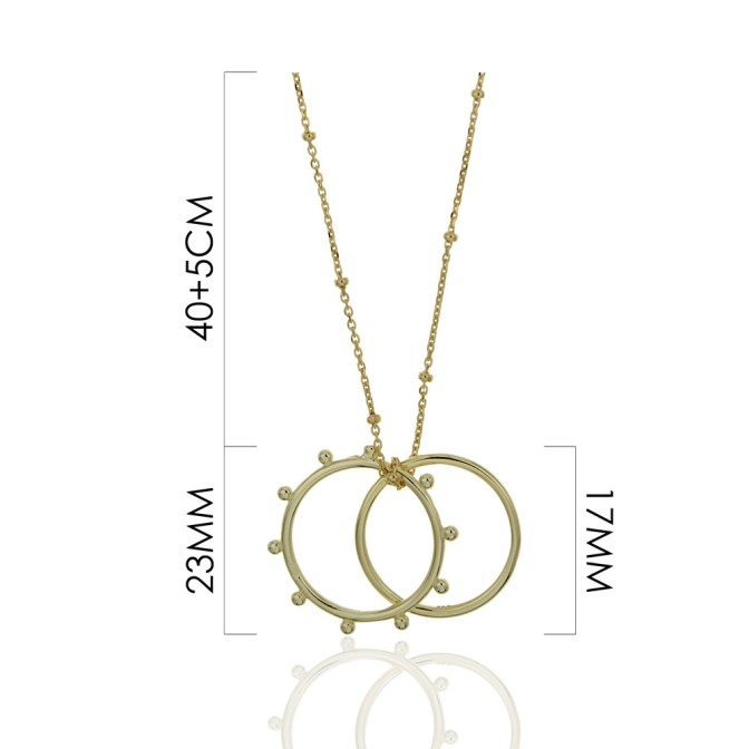 GARGANTILLA CÍRCULO LISO + CÍRCULO CON BOLITAS