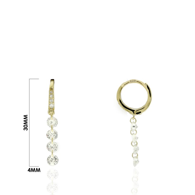 ARGOLLAS FILA DE CIRCONITAS REDONDAS 30*4MM