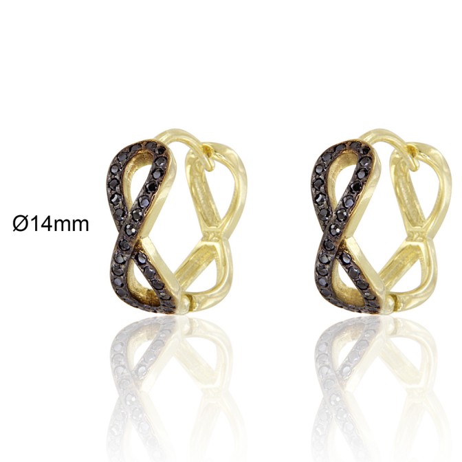 ARGOLLA INFINITO CIRCONITAS + INFINITO LISO Ø14mm