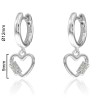 ARGOLLAS "CARABINER" CORAZÓN CIRCONITAS 9mm Ø12mm