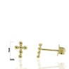 PENDIENTES CRUCES DE BOLITAS 7*5MM