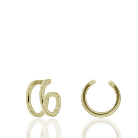 PENDIENTES EAR CUFF DOBLE BARRA LISA 6MM