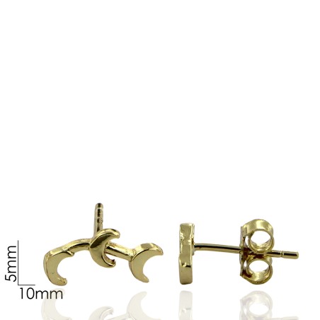 PENDIENTES TRIPLE LUNA 10x5mm PRESIÓN