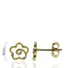 PENDIENTES HILO FLOR CIRCONITAS 9mm