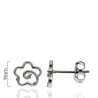 PENDIENTES HILO FLOR CIRCONITAS 9mm