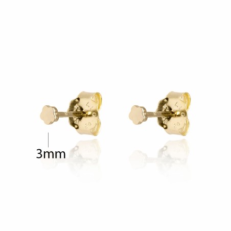 PENDIENTES FLOR LISA 3mm PRESIÓN