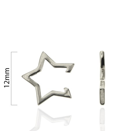 PENDIENTE EARCUFF SILUETA ESTRELLA LISO 12mm