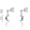 PENDIENTES LARGOS "SHAPE PENDANTS" CIRCONITA LUNA 3'5mm 7mm