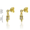 PENDIENTES LARGOS "SHAPE PENDANTS" CIRCONITA RAYO 3'5mm 7mm