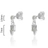 PENDIENTES LARGOS "SHAPE PENDANTS" CIRCONITA RAYO 3'5mm 7mm