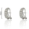 PENDIENTES OMEGA 4 CIRCONITAS OVALES 15mm.