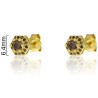 PENDIENTES "DESSERT" HEXAGONALES CON CIRCONITAS 6.4mm.