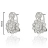 PENDIENTES OMEGA CIRCONITAS FLOR 15mm