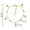 PULSERA "SHAPE PENDANTS" CHATONES Y COLGANTES LUNA 16cm + 3cm