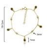 PULSERA "SHAPE PENDANTS" CHATONES Y COLGANTES GOTA 16cm + 3cm