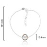 PULSERA CORAZÓN LISO EN ÓVALO DE CIRCONITAS 12,4mm 16+3cm