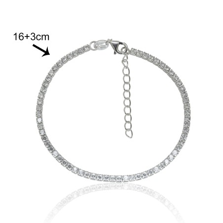 PULSERA "WEDDING" RIVIERE 2mm 16+3cm.