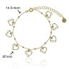 PULSERA FETICHE CORAZONES-INFINITOS CALADOS 7mm 14'5cm+4cm