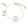 PULSERA CORAZÓN E INFINITO LISOS CADENA FORZADA 16cm+3cm