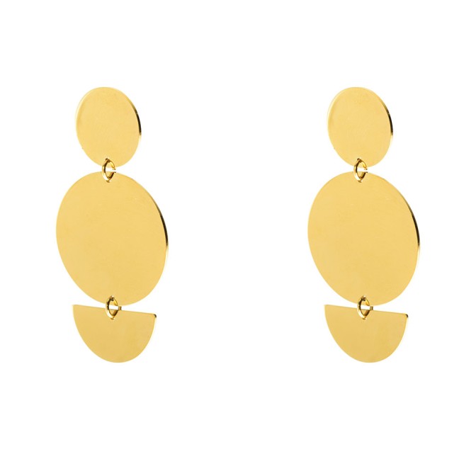 Pendientes Acero Circulos - 50 mm