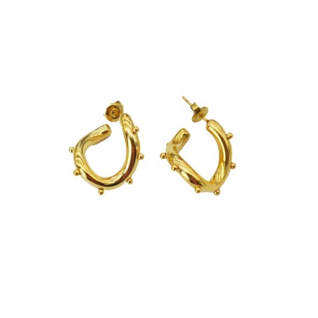 Pendientes Acero - 21 mm - Bañado Oro