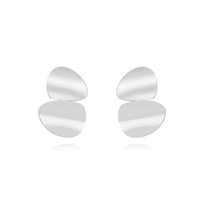 Pendientes Acero - 50 mm - Chapa Circulo - Colro Oro y Color Acero