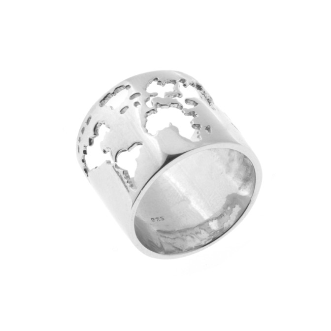 Anillo Plata - Mundo 17mm