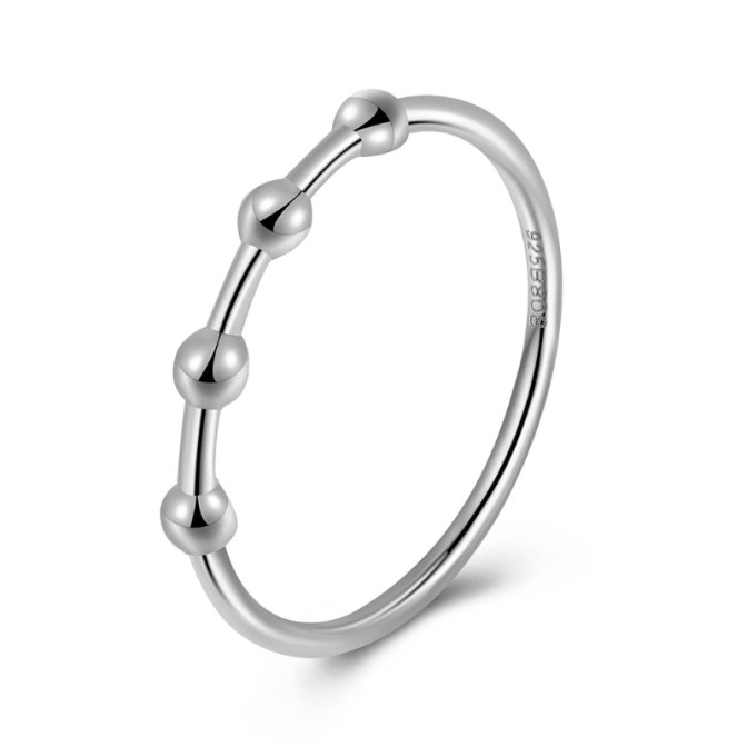 Anillo Plata - Bolitas