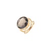 Anillo Mineral - 14mm - Plata Chapado Oro