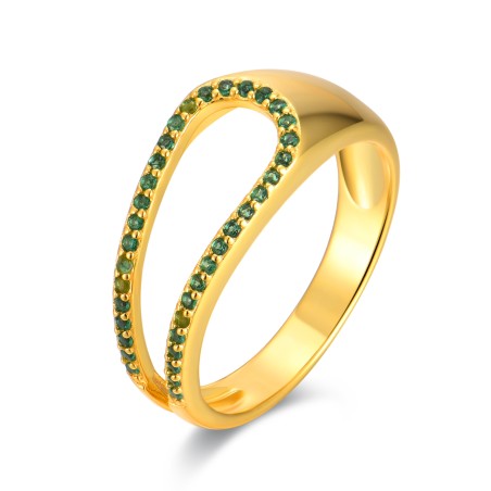 Anillo Circonita Verde