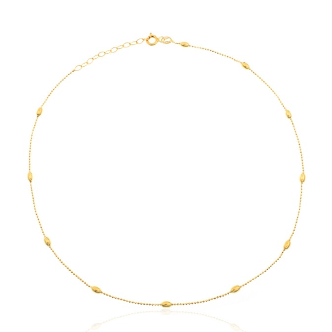 Cadena Plata - Ovalo 36+3 mm