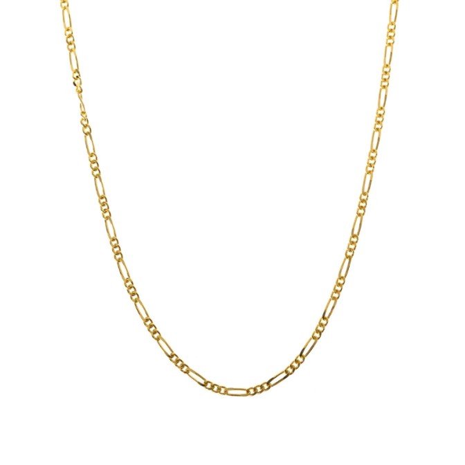 Cadena Figaro - 40cm y 50cm - Bañado Oro y Plata Rodiada