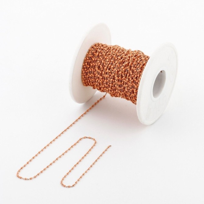 Cadena Cerámica - Rosario Coral - Esmalte Coral