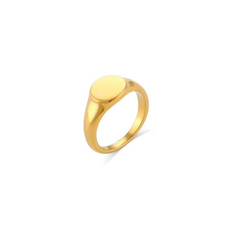 Anillo del Meñique Acero - Bañado Oro