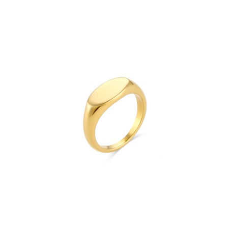 Anillo del Meñique Acero - Bañado Oro