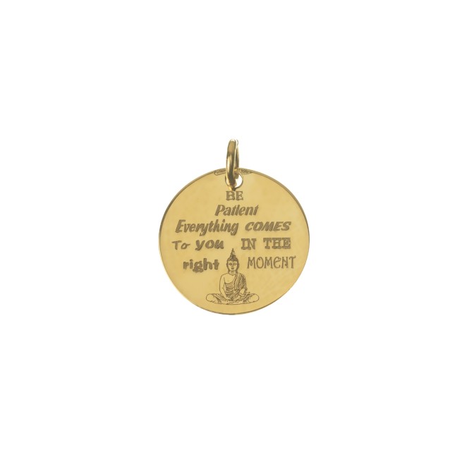 Charm - Buda Gautama - 15 mm - Bañado Oro y Plata Rodiada