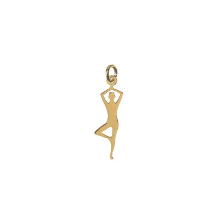 Charm - Yoga - 20 * 6 mm - Bañado Oro y Plata Rodiada