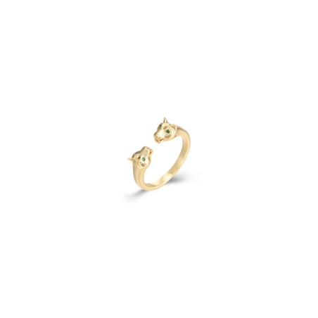 Anillo Abierto - Jaguar - 5mm - Bañado Oro