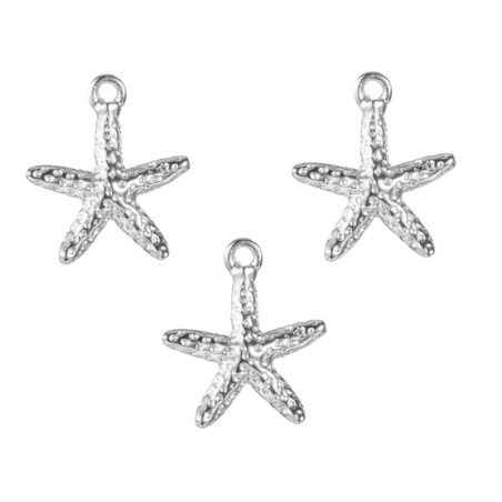 Charm Plata - Estrella 12mm