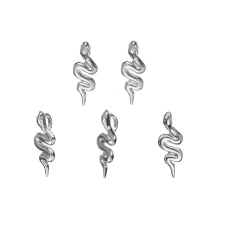 Charm Plata - Serpiente 12mm