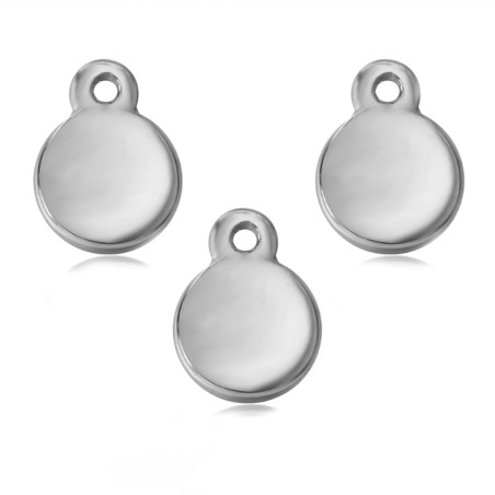 Charm Plata - Chapa 4mm - 5 uds