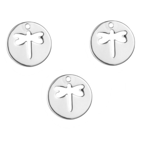 Charm Plata - Libelula 10mm