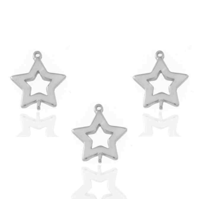 Charm Plata - Estrella 9*9mm