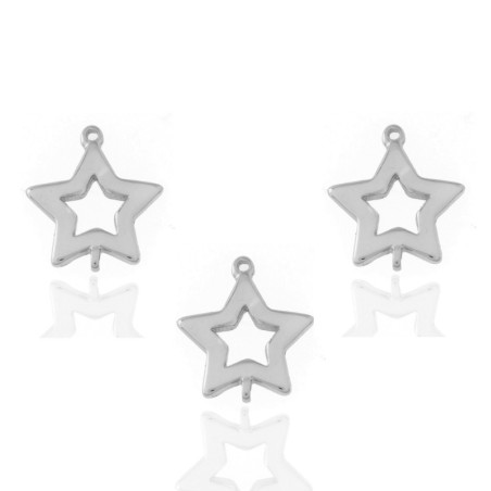 Charm Plata - Estrella 9*9mm