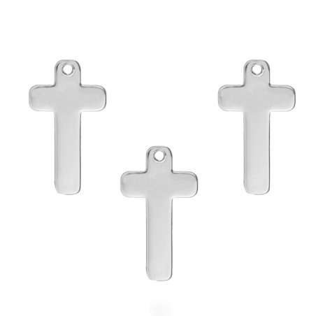 Charm Plata - Cruz 16*8 mm